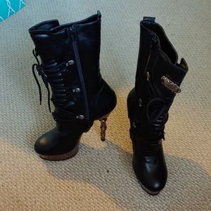 Demonia Fingerbone Stiletto Boots